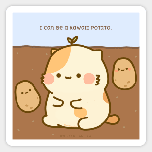 Muffin cat potato Sticker